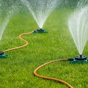 (Lot of 3) 5 Dial Lawn Sturdy Plastic Sprinklers